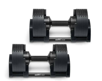 SMRTFT Nüobells - 5-50lb Adjustable Dumbbell Pair - Matte Black