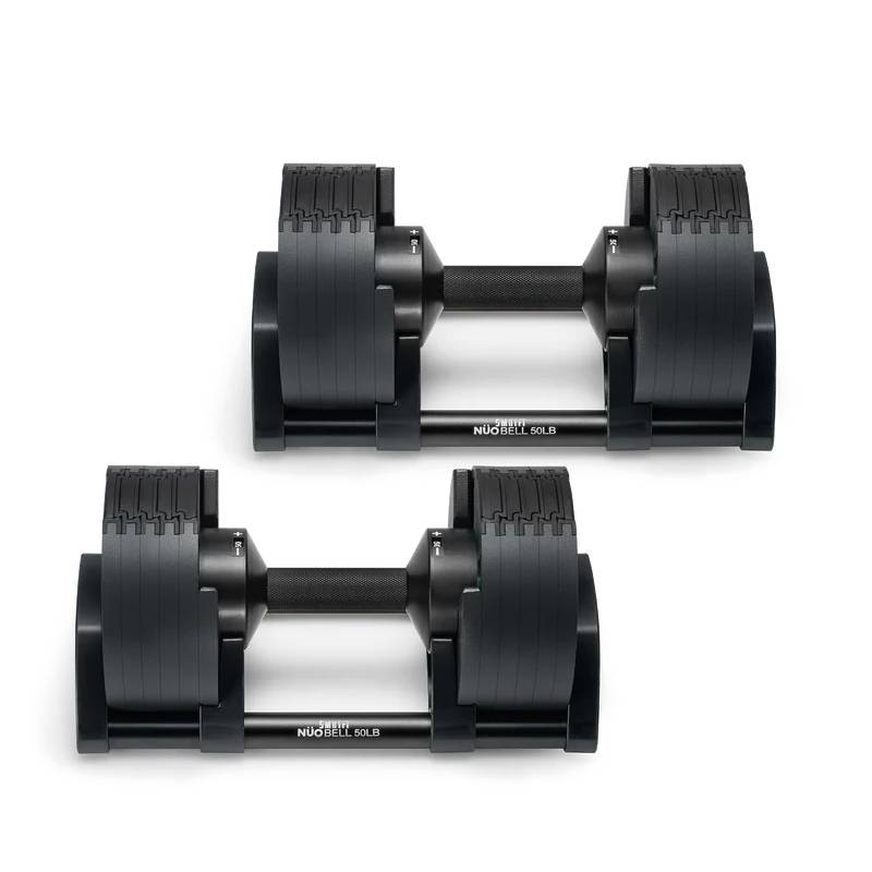 SMRTFT Nüobells - 5-50lb Adjustable Dumbbell Pair - Matte Black