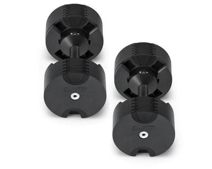 SMRTFT Nüobells - 5-50lb Adjustable Dumbbell Pair - Matte Black