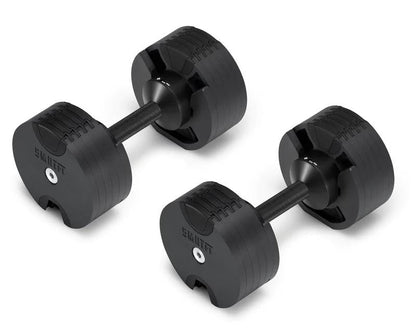 SMRTFT Nüobells - 5-50lb Adjustable Dumbbell Pair - Matte Black