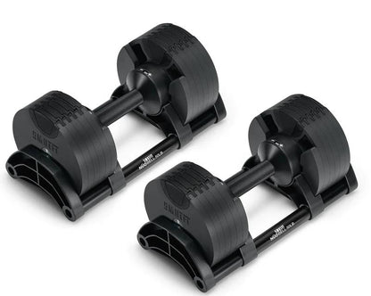 SMRTFT Nüobells - 5-50lb Adjustable Dumbbell Pair - Matte Black