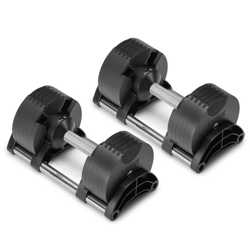 SMRTFT Nüobells - 5-50lb Adjustable Dumbbell Pair - Classic