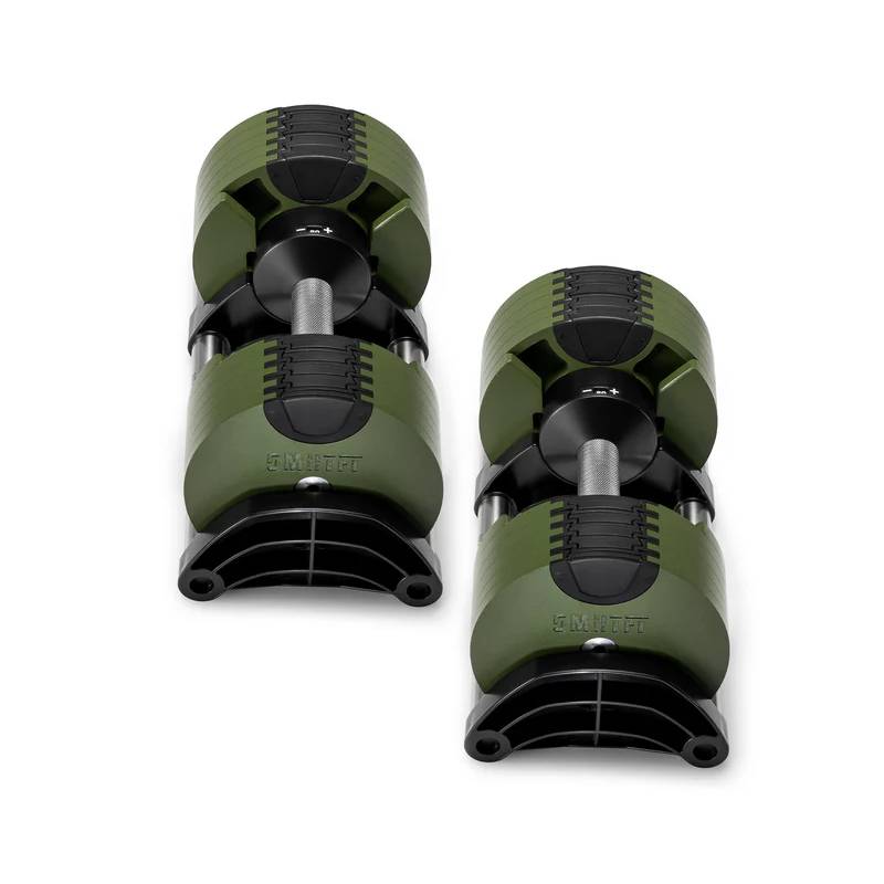 SMRTFT Nüobells - 5-50lb Adjustable Dumbbell Pair - Tactical