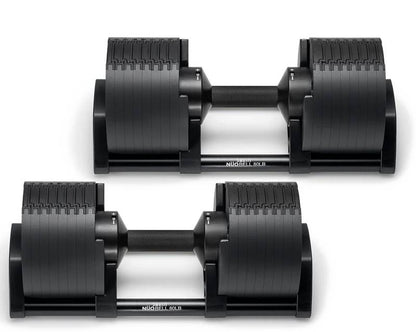 SMRTFT Nüobells - 5-80lb Adjustable Dumbbell Pair - Matte Black