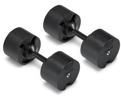 SMRTFT Nüobells - 5-80lb Adjustable Dumbbell Pair - Matte Black