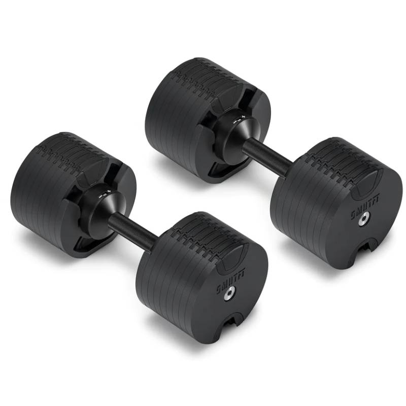 SMRTFT Nüobells - 5-80lb Adjustable Dumbbell Pair - Matte Black