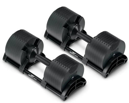 SMRTFT Nüobells - 5-80lb Adjustable Dumbbell Pair - Matte Black