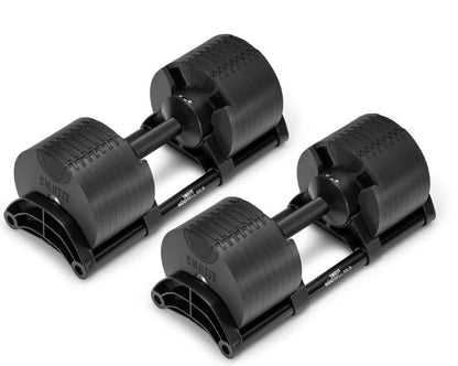 SMRTFT Nüobells - 5-80lb Adjustable Dumbbell Pair - Matte Black