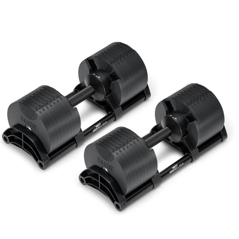 SMRTFT Nüobells - 5-80lb Adjustable Dumbbell Pair - Matte Black