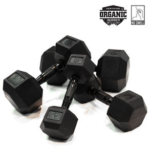 12lb Virgin Rubber Hex Dumbbell No Odour SDVR-12