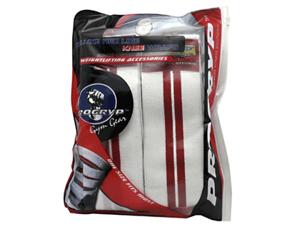 PRO-12 DELUXE VELCRO RED LINE KNEE WRAPS