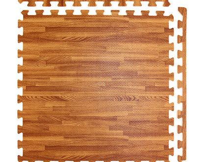 2' x 2' x 1/2" Interlocking Foam Mats With a simulated Wood finish