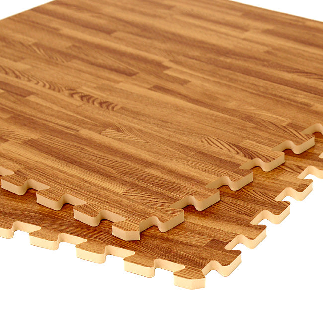 2' x 2' x 1/2" Interlocking Foam Mats With a simulated Wood finish