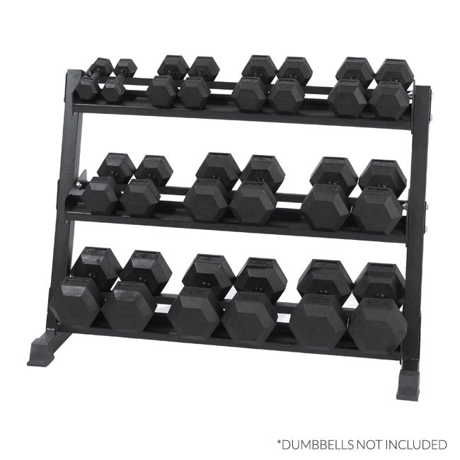 XM FITNESS 3-Tier Dumbbell Storage Rack Strength & Conditioning Canada.