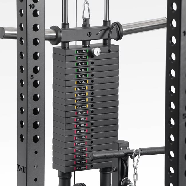 XM Fitness Infinity Rack Lat Pull Down and Weight Stack Strength Machines Canada.